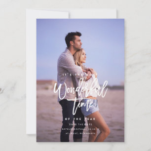 Verloving kerstkaart, sparen de Datum Kerstmis Save The Date