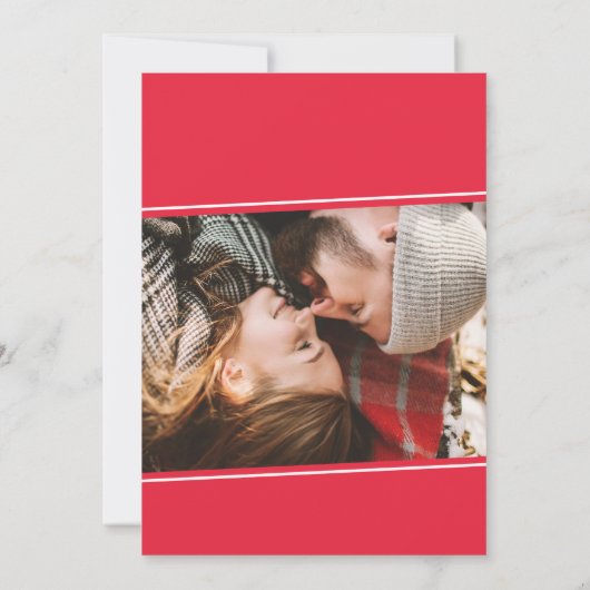 Verloving kerstkaart, sparen de Datum Kerstmis Save The Date (Achterkant)