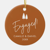 Verloving Kerstmis Foto Ornament (Voorkant)