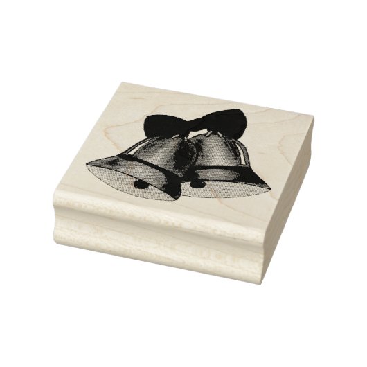 Verloving Kerstmis Silver Bells Chimes Rubberstempel (Stempel)