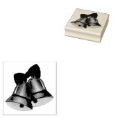 Verloving Kerstmis Silver Bells Chimes Rubberstempel (Gestempeld)