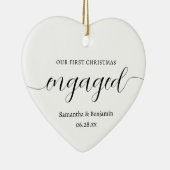 Verloving Kerstversiering Keepsake Keramisch Ornament (Rechts)