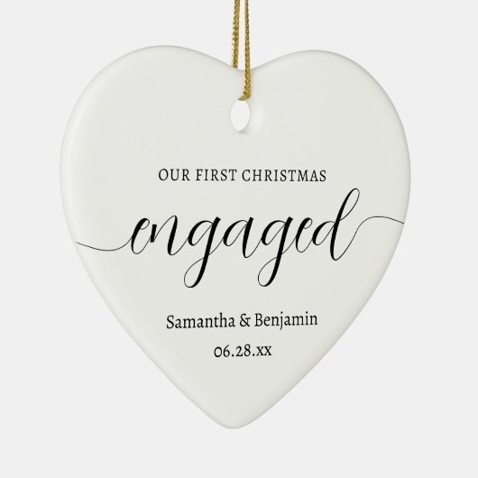 Verloving Kerstversiering Keepsake Keramisch Ornament (Rechts)