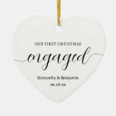Verloving Kerstversiering Keepsake Keramisch Ornament (Voorkant)