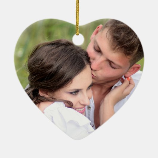 Verloving Kerstversiering Keepsake Keramisch Ornament (Achterkant)