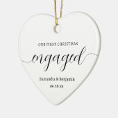 Verloving Kerstversiering Keepsake Keramisch Ornament (Links)