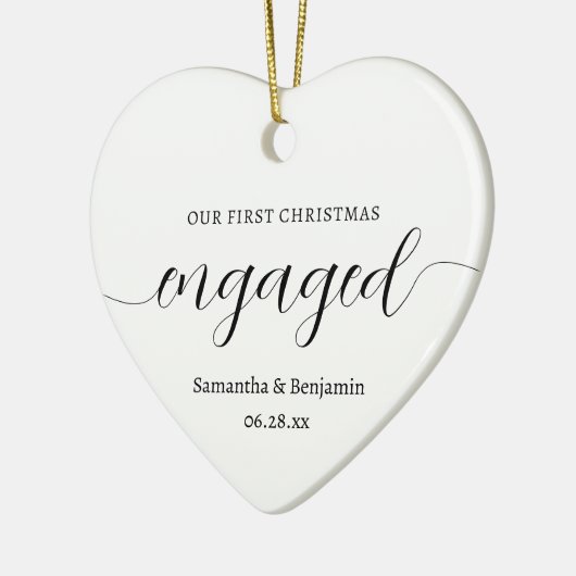 Verloving Kerstversiering Keepsake Keramisch Ornament (Links)