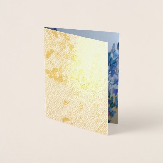 Verloving Kleine Uitnodiging Goudfolie Kaart (Voorkant)