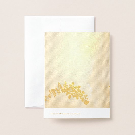 Verloving Kleine Uitnodiging Goudfolie Kaart (Met envelop)