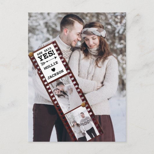 Verloving kondiging: Ja Foto Briefkaart (Voorkant)