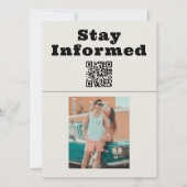 Verloving krantenkoppen Fotobruiloft Save The Date (Achterkant)