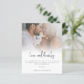 Verloving Liefde en Bedankt voor budgetfotoscript (Staand voorkant)