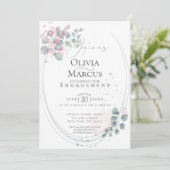 VERLOVING | Luchtige Waterverf Eucalyptusbladeren Kaart (Staand voorkant)