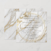Verloving Marmer van White Glass Bubble Kaart (Voorkant / Achterkant)