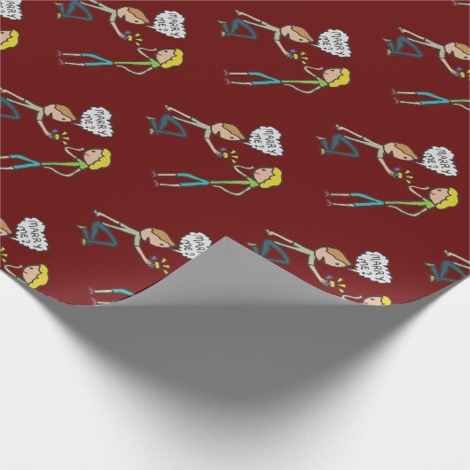 Verloving Marry Me Cadeaupapier (Hoek)