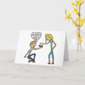 Verloving Marry Me Kaart (Gele Bloem)