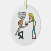 Verloving Marry Me Keramisch Ornament (Rechts)