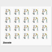 Verloving Marry Me Vierkante Sticker (Vel)