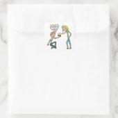 Verloving Marry Me Vierkante Sticker (Tas)