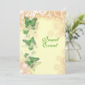 verloving met groene geel verjaardagscyclus kaart (Staand voorkant)