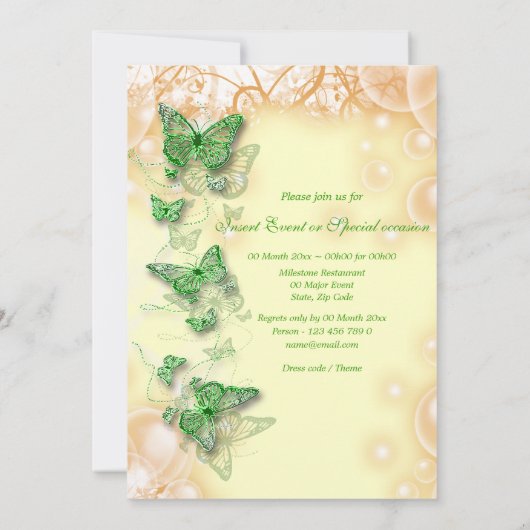 verloving met groene geel verjaardagscyclus kaart (Achterkant)