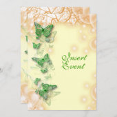 verloving met groene geel verjaardagscyclus kaart (Voorkant / Achterkant)