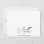 Verloving met rode witte en blauwe bruiloft kaart (Achterkant)