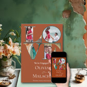 Verloving Modern Abstract Agaat Jade Aankondiging