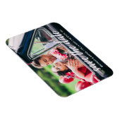 Verloving Modern Script De datumfoto opslaan Magneet (Rechterzijde)