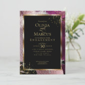 VERLOVING | Moderne Abstracte streeklijnen Kaart (Staand voorkant)