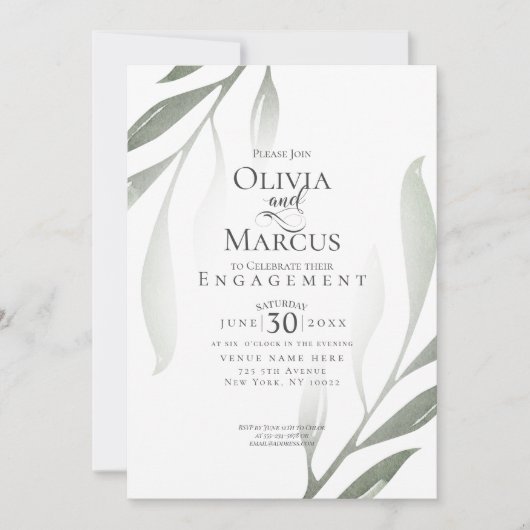 VERLOVING | Moderne groenevloeistof Kaart (Voorkant)