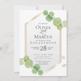 Verloving | Moderne lente eucalyptus Kaart