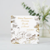 Verloving of Jubileum White Sepia Kaart (Staand voorkant)