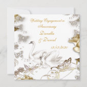 Verloving of Jubileum White Sepia Kaart (Voorkant)