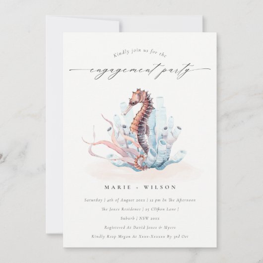 Verloving onderwater zeewier bedankkaart (Voorkant)