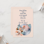 Verloving over de maan kaart (Voorkant / Achterkant in situ)