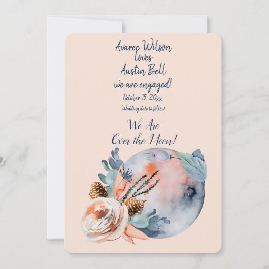 Verloving over de maan kaart (Voorkant)