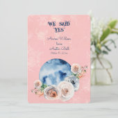 Verloving over de maan We zeiden "Ja" Kaart (Staand voorkant)