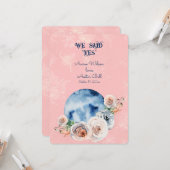 Verloving over de maan We zeiden "Ja" Kaart (Voorkant / Achterkant in situ)