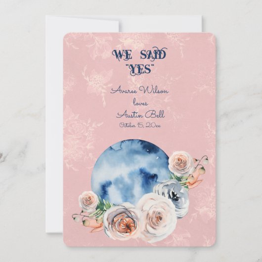 Verloving over de maan We zeiden "Ja" Kaart (Voorkant)