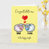 verloving paar gefeliciteerd kaart (Gele Bloem)