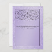Verloving Paarse grijze bruiloft Kaart (Achterkant)