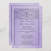 Verloving Paarse grijze bruiloft Kaart (Voorkant / Achterkant)