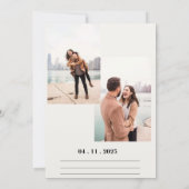 Verloving Photo Inspired De datum opslaan Save The Date (Achterkant)