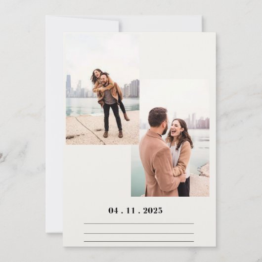 Verloving Photo Inspired De datum opslaan Save The Date (Achterkant)