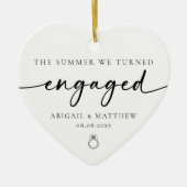 Verloving Photo Keepsake Keramisch Ornament (Voorkant)