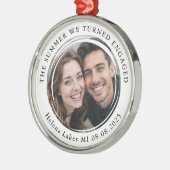 Verloving Photo Keepsake Metalen Ornament (Links)
