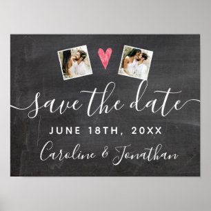 Verloving Photo Prop Chalkboard Save the Date Poster