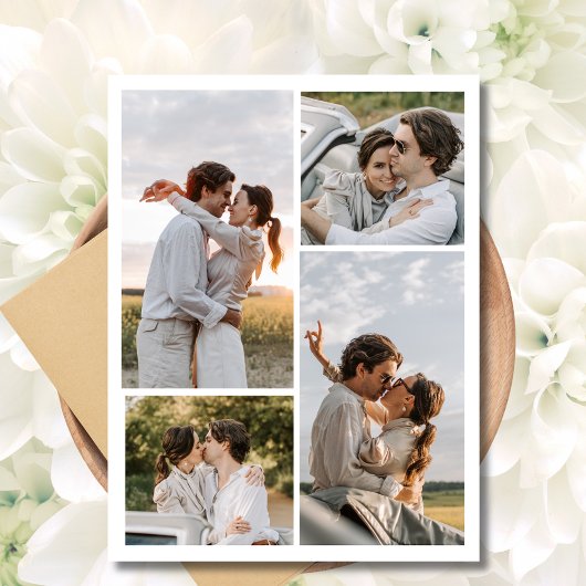 Verloving Photo Wedding Save the Date Aankondigingskaart