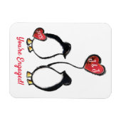 verloving pinguïn gift magnet magneet (Horizontaal)